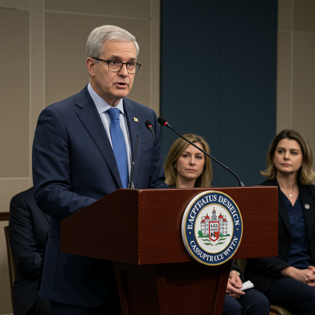 A hospital CEO at a press conference